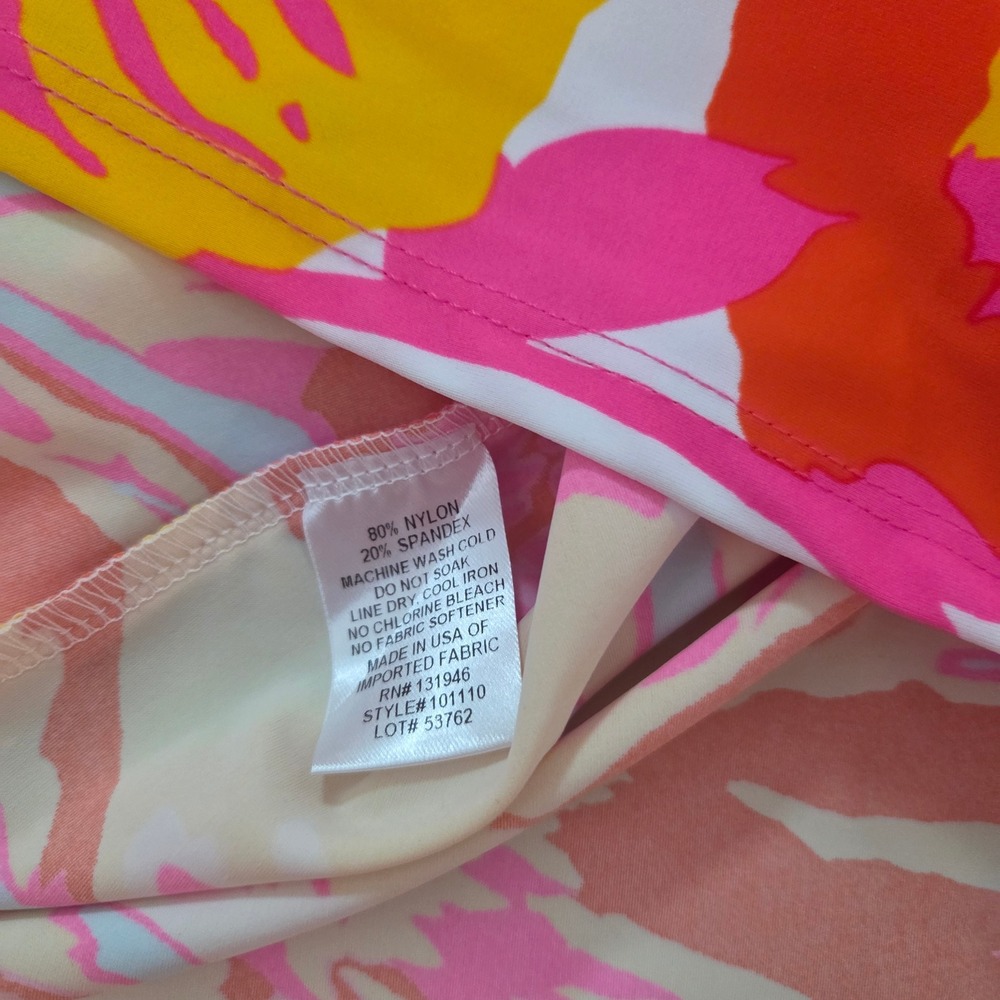 Jude Connally Beth Shift Dress Womens 8 Pink Orange Floral Jude Cloth Sleeveless - Picture 4 of 6